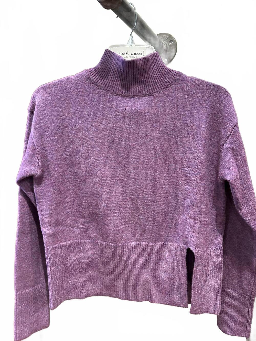 NEW RENUAR women's long sleeve sweater in heather plum